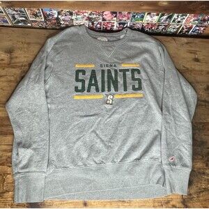 League 91 Siena Saints Sweatshirt Crewneck Gray Pullover Size Large Men’s